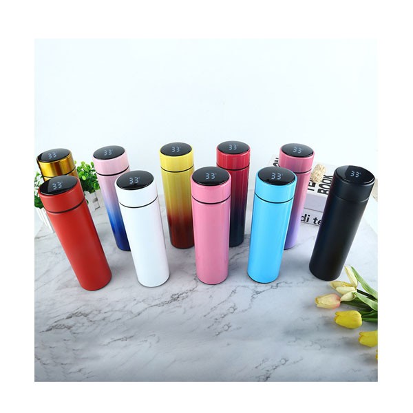 500ML Intelligent Water Bottle Cooler Stainless Steel Thermos Coffee bottle  Temperature Display Leakproof Sport Vacuum Flasks