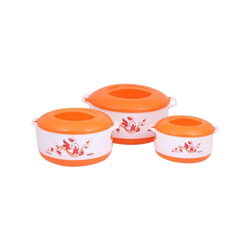Milton 3 Pieces Hot Pot Set White and Orange