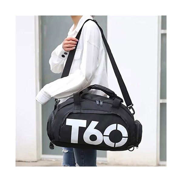 Fashion T60 Travel Duffel Gym Backpack Black BD