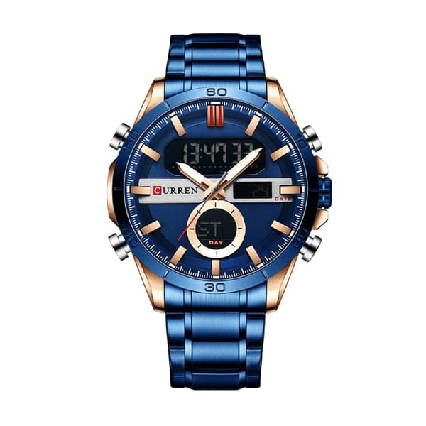 Curren Men’s Quartz Analog Digital Stainless Steel Watch