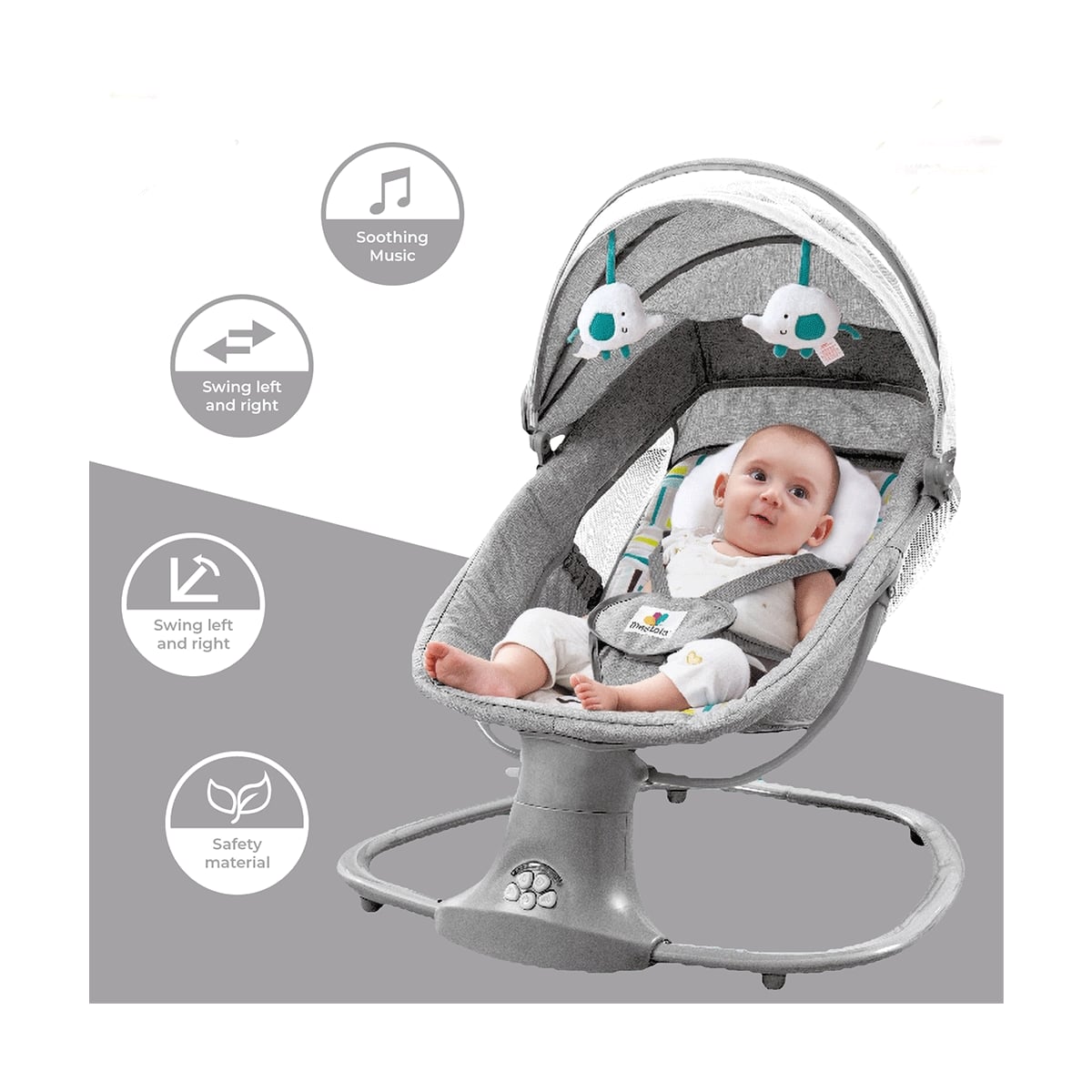 Mastela 5 in 1 Baby Rocker & Bassinet Bouncer for Newborn to Toddler ...