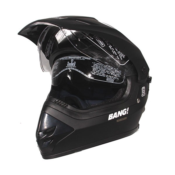 Bang Full Face Bike Helmet for Men Matt Black