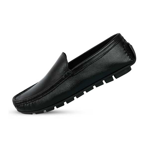 Leather Loafers for Men - Black - SB-S118